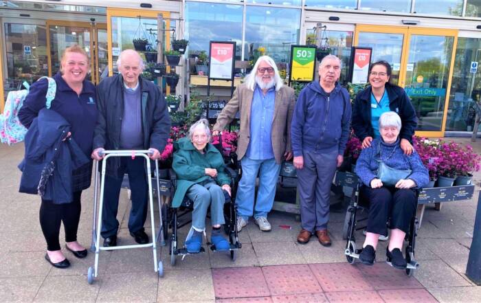 REsidents on bus trip to dobbies