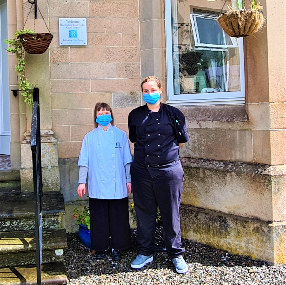 Dalnaglar - chef and assistant outside care home