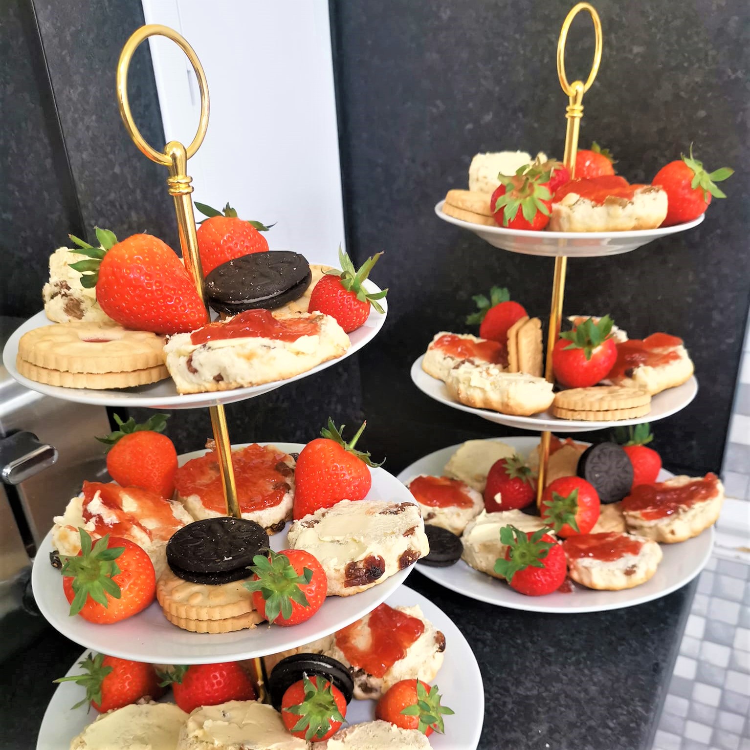 Clement Park afternoon tea tiered cake plates