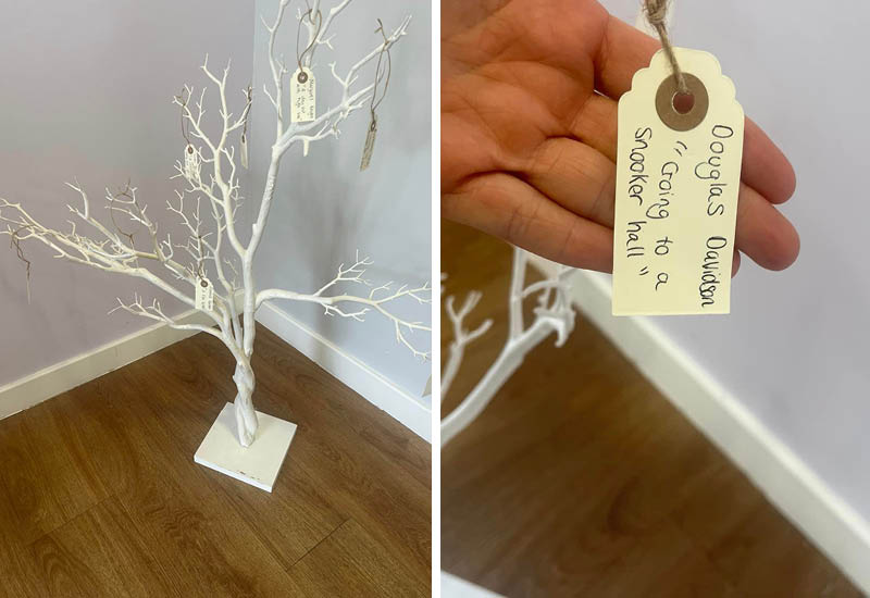 A picture of the Wish Tree at Balhousie St Ronan's