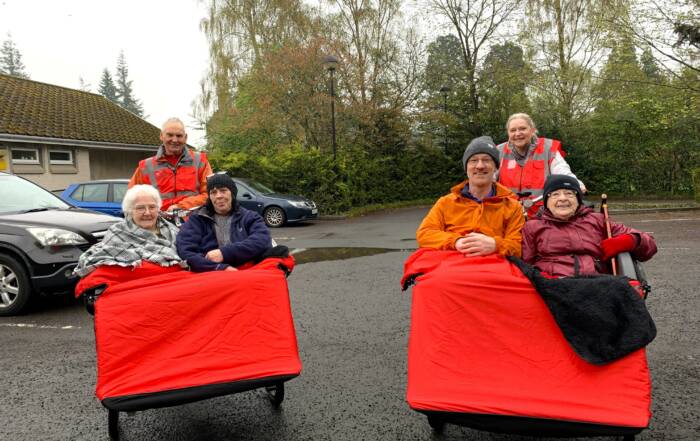 Volunteers from Cycling Without Age regularly visit North Inch and North Grove