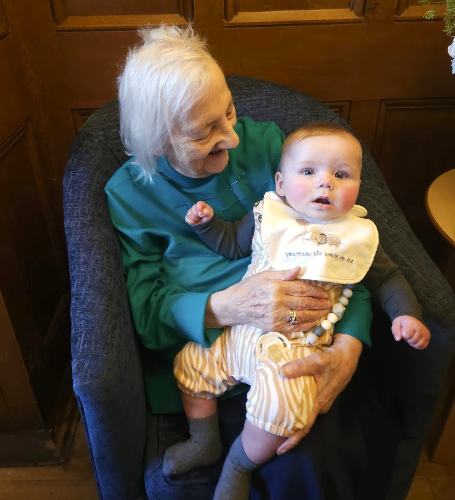 Luncarty residents meet baby Tristan.